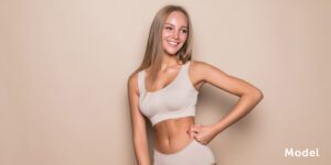Fit Young Woman with Asymmetrical Breasts