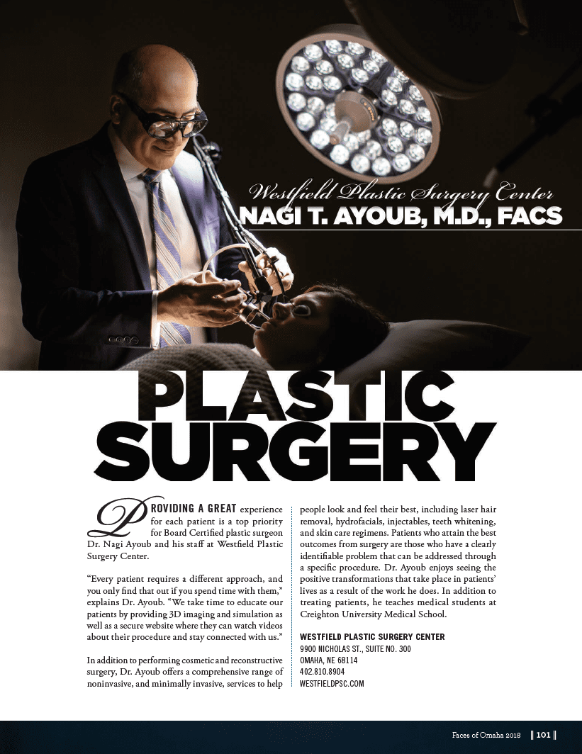Dr Ayoub Featured in Faces of Omaha Magazine
