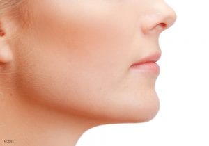 Right Side of Female's Smooth Chin and Cheek