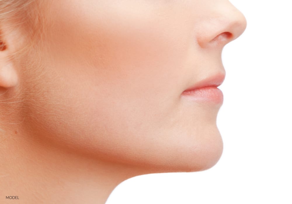 Right Side of Females Smooth Chin and Cheek