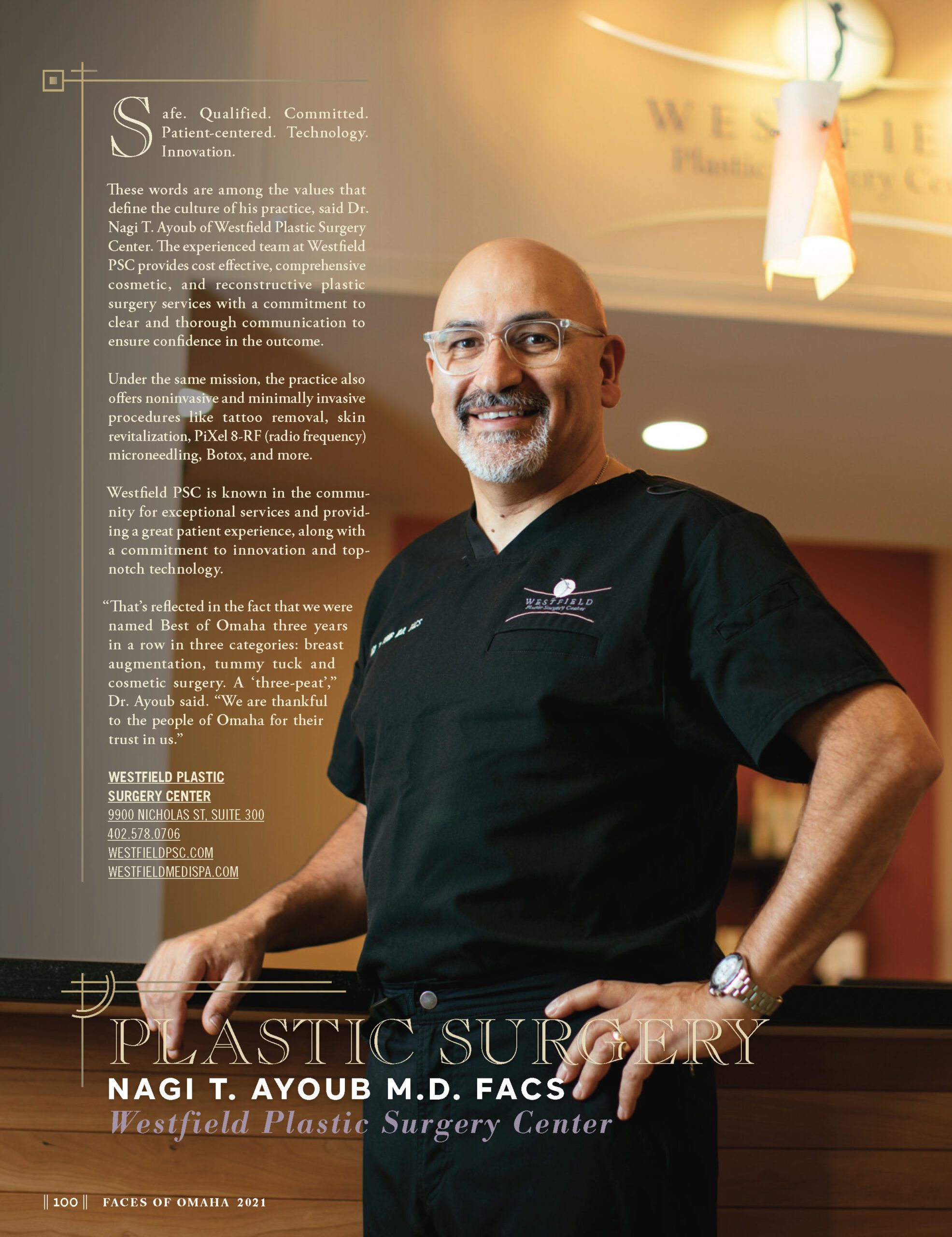 Dr. Ayoub Featured in Faces of Omaha 2021